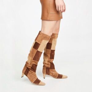 STAUD Wally Boot in Suede Patchwork
